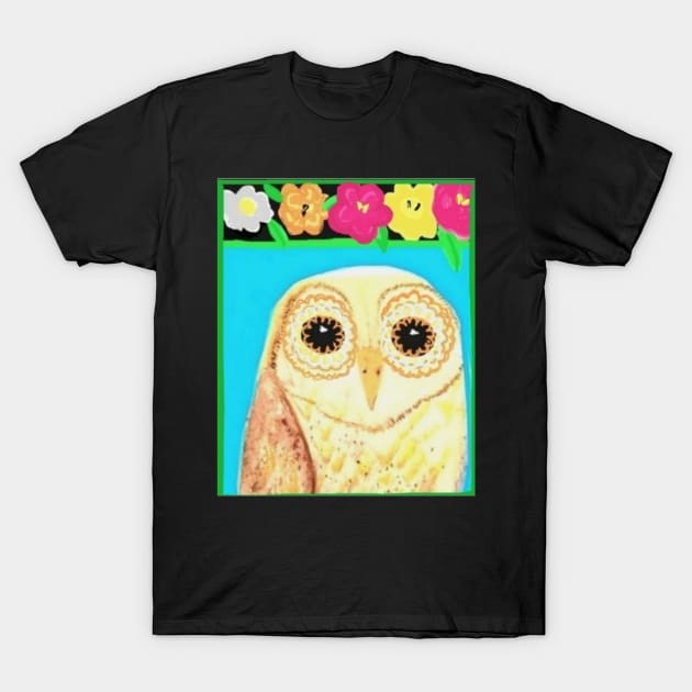 Flower Power Owl T-Shirt by Creat1ngs